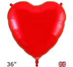 36in RED HEART FOIL BALLOON