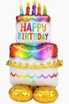 HAPPY BIRTHDAY CAKE 54" FOIL BALLOON