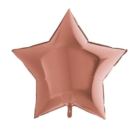 36IN ROSE GOLD STAR FOIL BALLOON