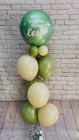 Personalised Welcome Home Baby Balloon Bouquet