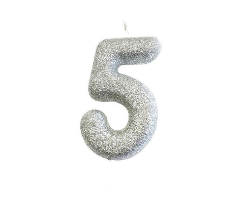 NO. 5 SILVER GLITTER PICK CANDLE