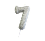 NO. 7 SILVER GLITTER PICK CANDLE