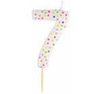 PATTERNED NUMERICAL 7 CANDLE