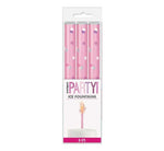 3PK PINK GLITZ ICE FOUNTAIN SPARKLER DECORATIONS