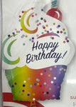 HBD SUPER SHAPE CUPCAKE 27" FOIL BALLOON