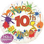 HAPPY 10TH BIRTHDAY 18" FOIL BALLOON