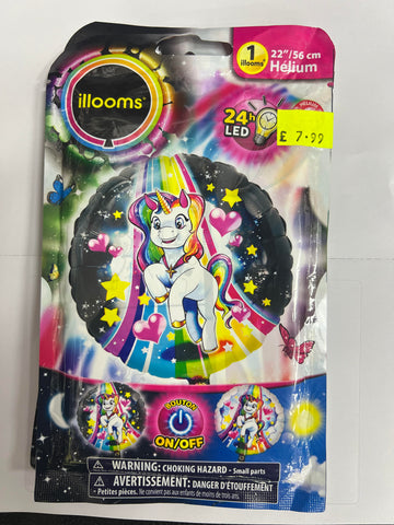 ILLOOMS LED BALLOON unicorn 22"