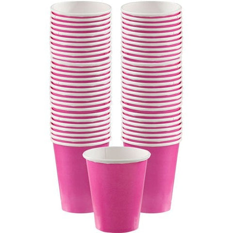 Hot Pink Paper Coffee Cups - 340ml