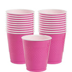 Hot Pink Plastic Party Cups - 355ml